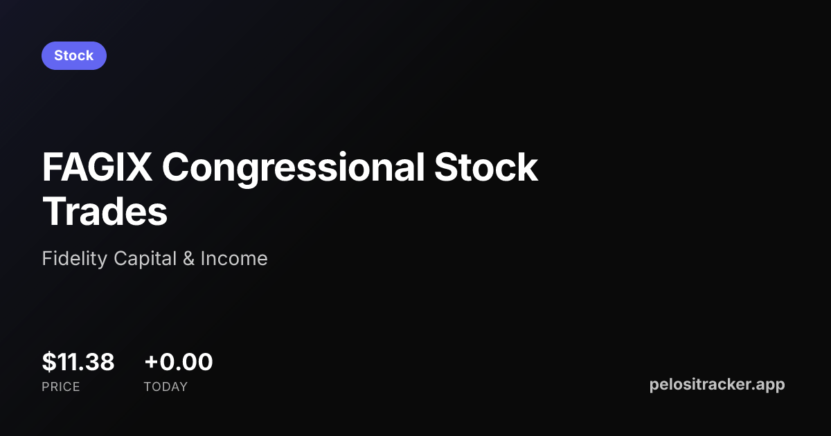 FAGIX Congressional Stock Trades & Analysis | Pelosi Tracker