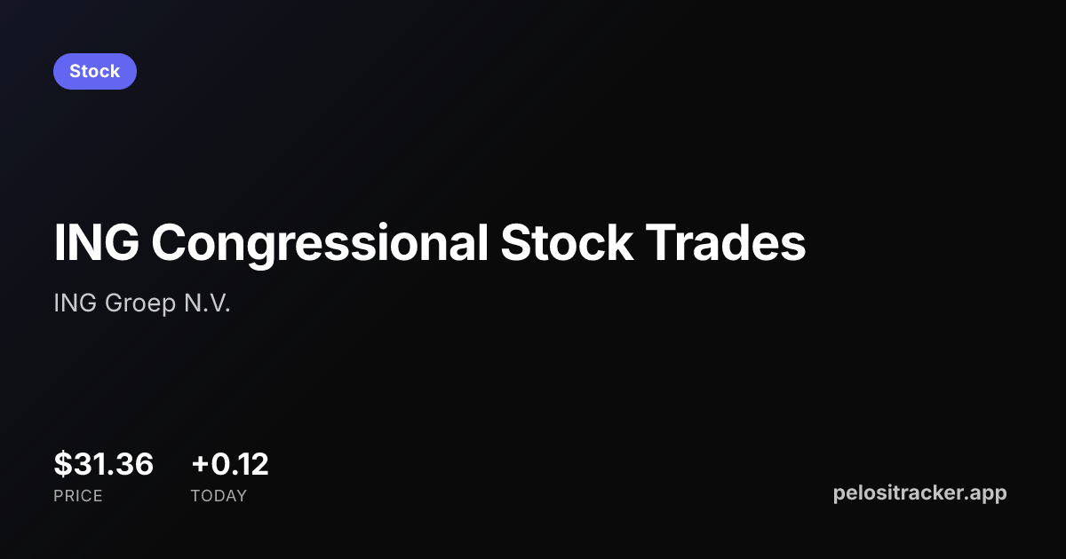 ING Congressional Stock Trades & Analysis | Pelosi Tracker