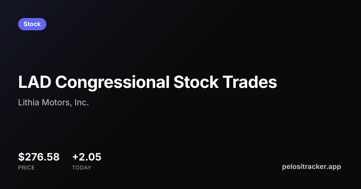 LAD Congressional Stock Trades & Analysis | Pelosi Tracker
