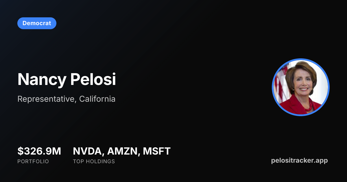Nancy Pelosi Stock Trades & Disclosures | Pelosi Tracker
